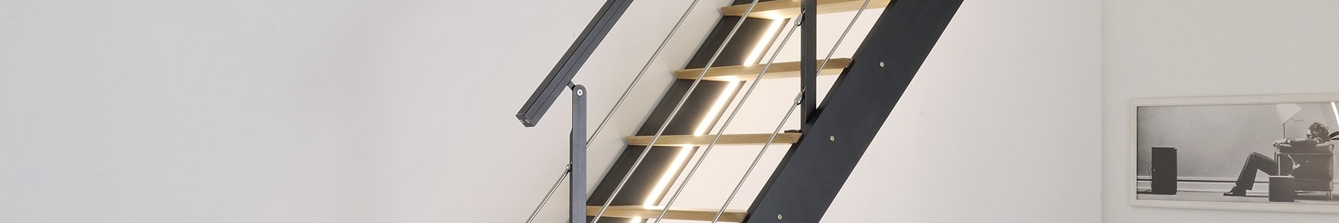 Escaliers intérieurs, en bois ou aluminium, de la marque Burger